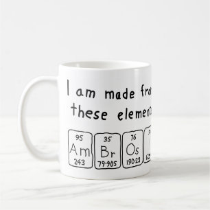 Ambrosi periodic table name mug