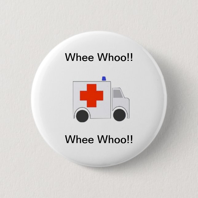 Ambulance 2 Inch Round Button (Front)