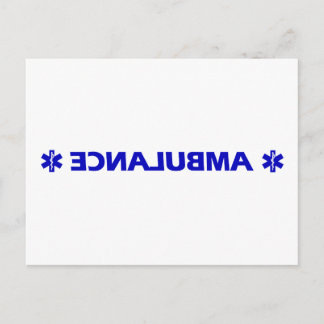 Ambulance (backward) postcard