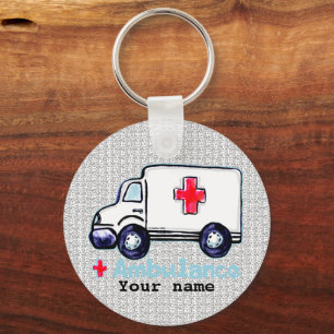 Ambulance basic key chain