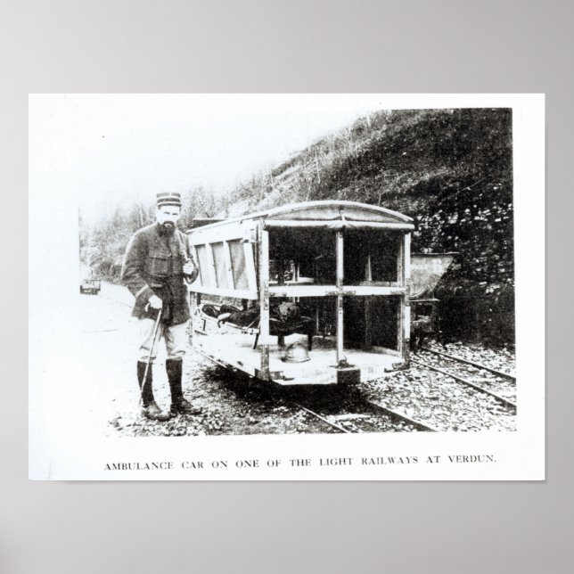 Ambulance Car on One of the Light Railways Poster (Front)