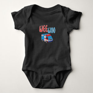 Ambulance Car Wee Woo Baby Bodysuit