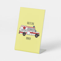 Ambulance cartoon illustration
