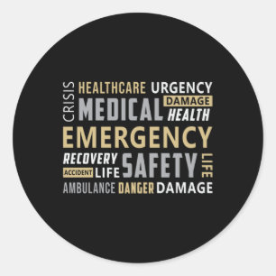 Ambulance Driver Paramedic Emergency Pilot Job Classic Round Sticker