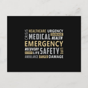 Ambulance Driver Paramedic Emergency Pilot Job Postcard