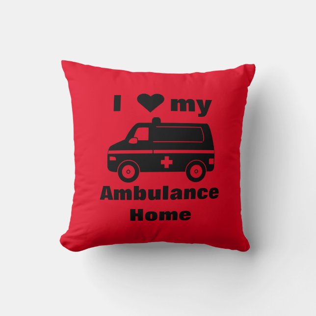 Ambulance Home  Throw Pillow (Front)