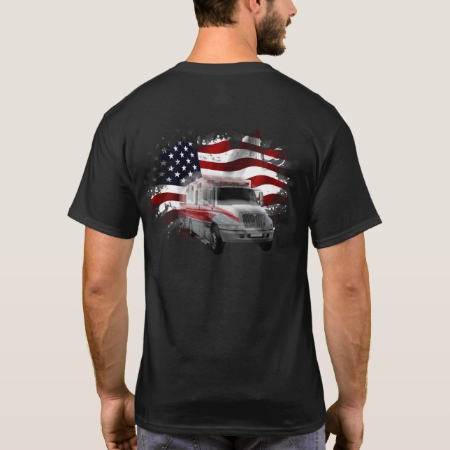Ambulance paramedic EMT rescue personnel T-Shirt (Back)