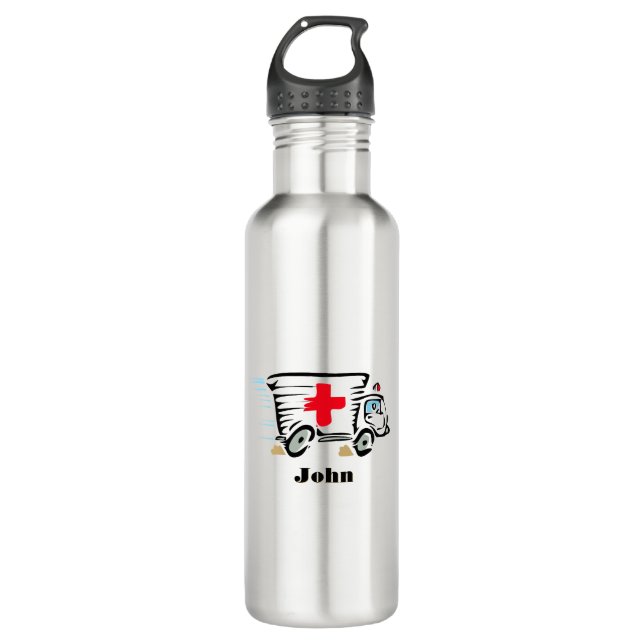 Ambulance Paramedic Medical 710 Ml Water Bottle (Front)