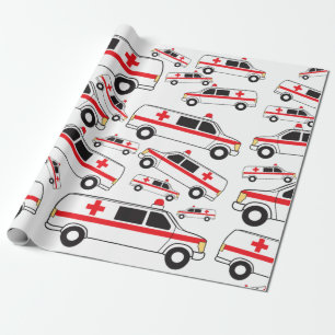 Ambulance Pattern Wrapping Paper
