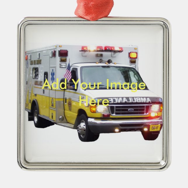 Ambulance Photo Ornament (Front)