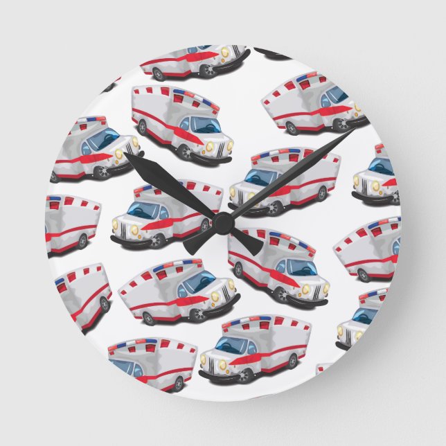 Ambulance Round Clock (Front)