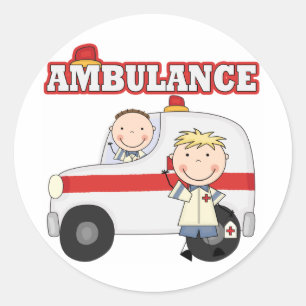 Ambulance T-shirts and Gifts Classic Round Sticker