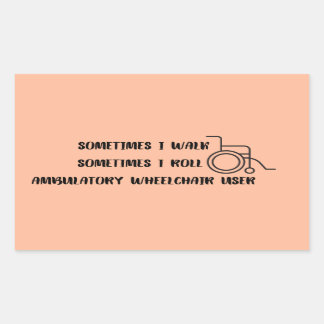 Ambulatory Wheelchair User Bumper Sticker