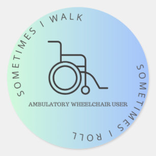 Ambulatory Wheelchair User Bumper Sticker