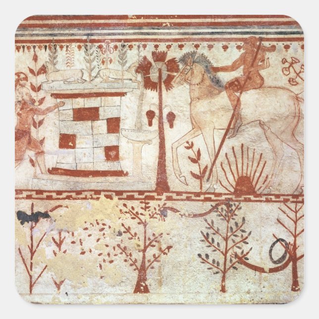 Ambush of the Trojan Prince Troilus Square Sticker (Front)