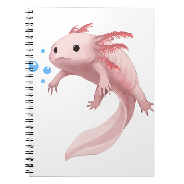 Ambystoma Mexicanum Cute Axolotl Teens Toddler Kid Notebook (Front)