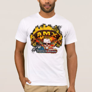 AMC AMX Javelin - Burnout Banner Skull -n- Flag T-Shirt