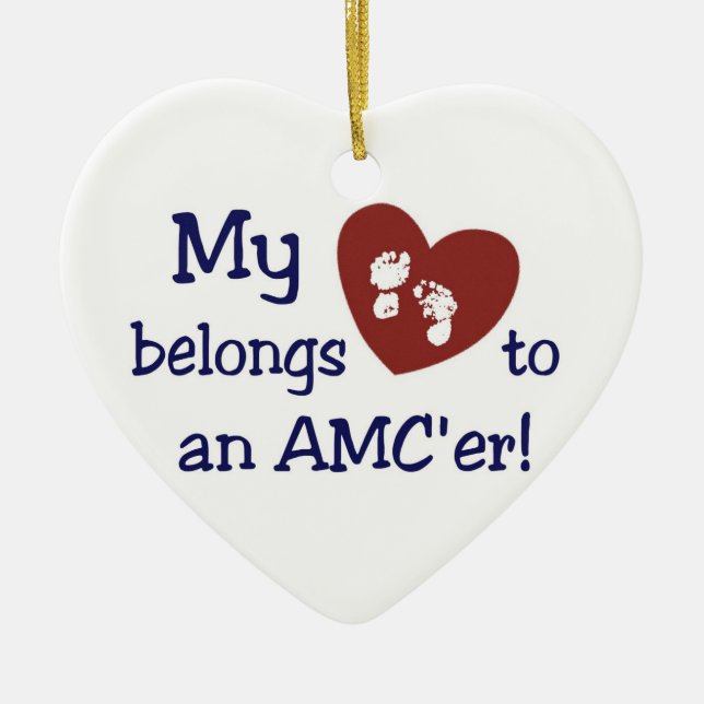 AMCer Heart Ornament (Front)