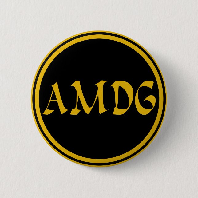 AMDG 2 INCH ROUND BUTTON (Front)
