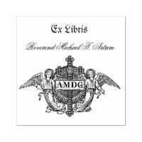 AMDG Ad majorem Dei gloriam Latin Book Plate