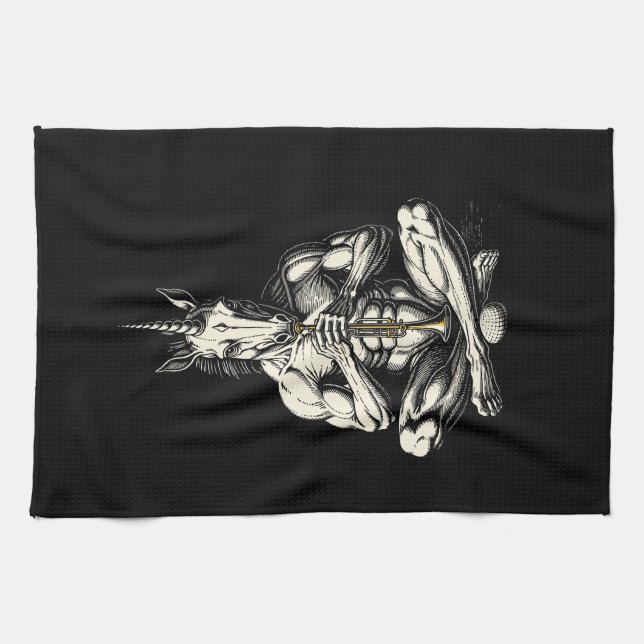 Amduscias The Silence Is Deafening Kitchen Towel (Horizontal)