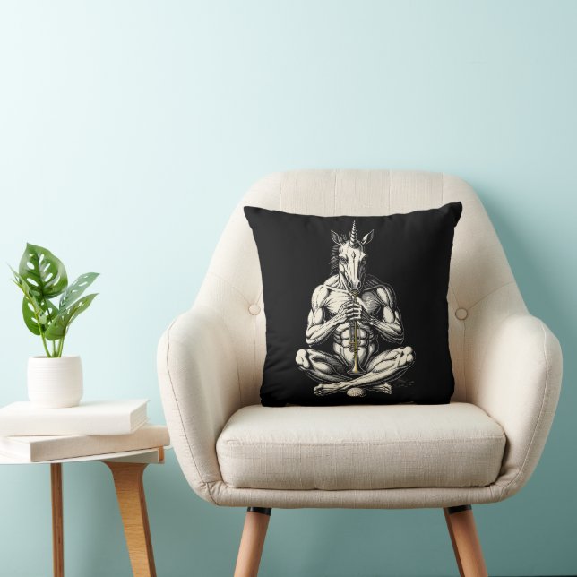 Amduscias The Silence Is Deafening Throw Pillow (Chair)