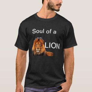 âme d'un T-shirt animal de lion