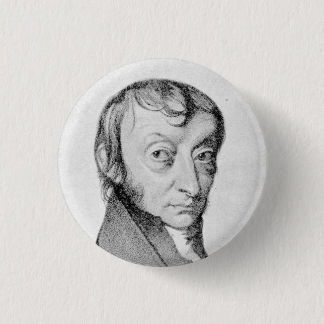 Amedeo Avogadro 1 Inch Round Button (Front)