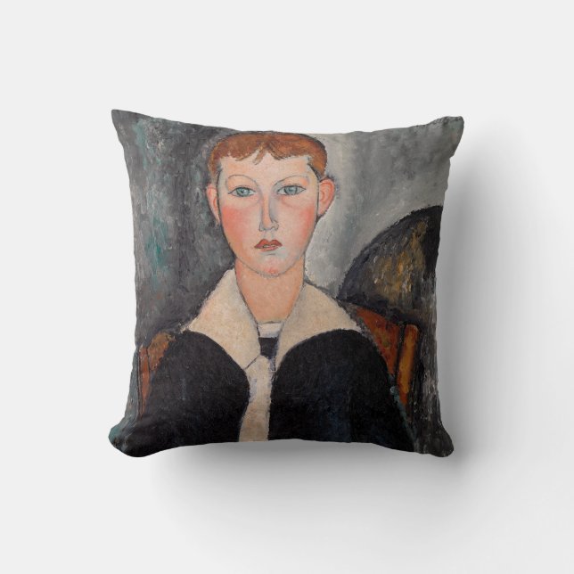 Amedeo Modigliani - Boy in Sailor Suit Throw Pillow (Front)