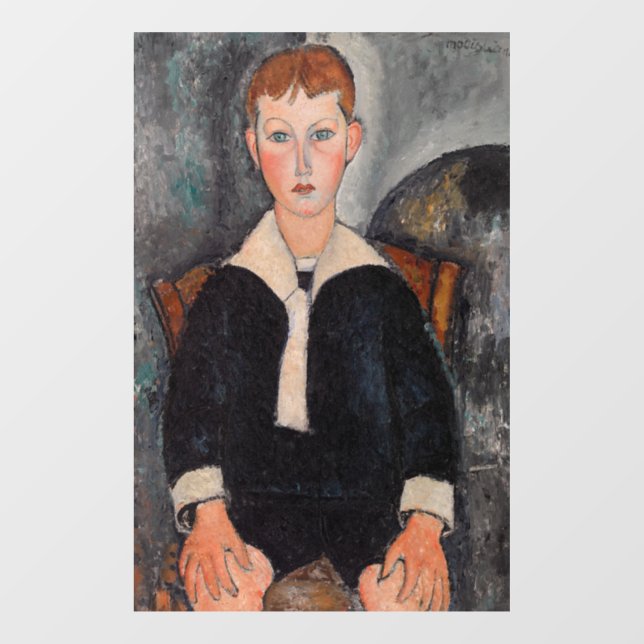 Amedeo Modigliani - Boy in Sailor Suit Window Cling (Sheet)