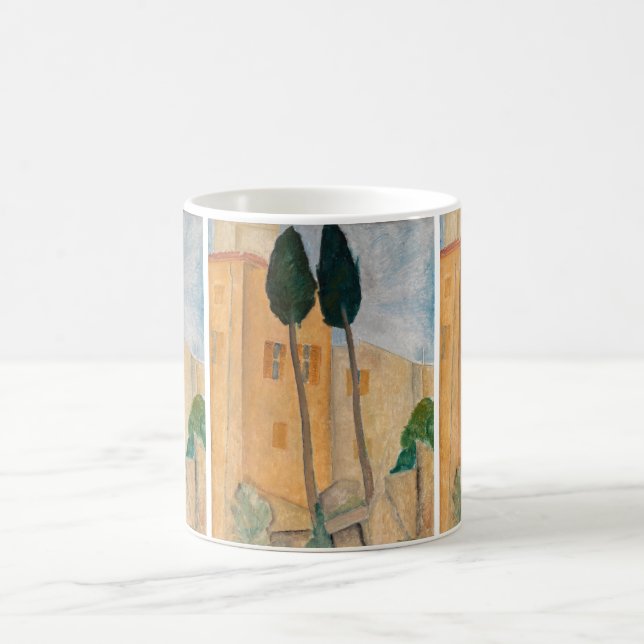Amedeo Modigliani - Cypresses and Houses at Cagnes Coffee Mug (Center)