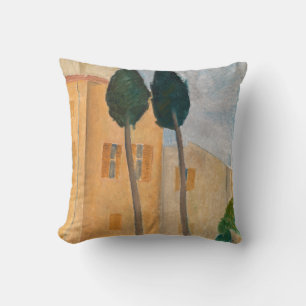 Amedeo Modigliani - Cypresses and Houses at Cagnes Throw Pillow