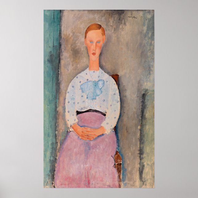 Amedeo Modigliani - Girl with a Polka-Dot Blouse Poster (Front)