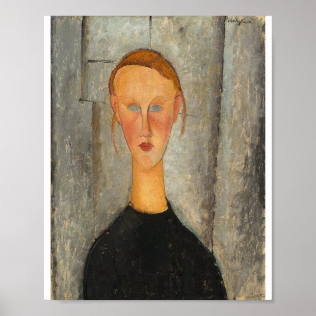 Amedeo Modigliani - Girl With Blue Eyes Poster (Front)