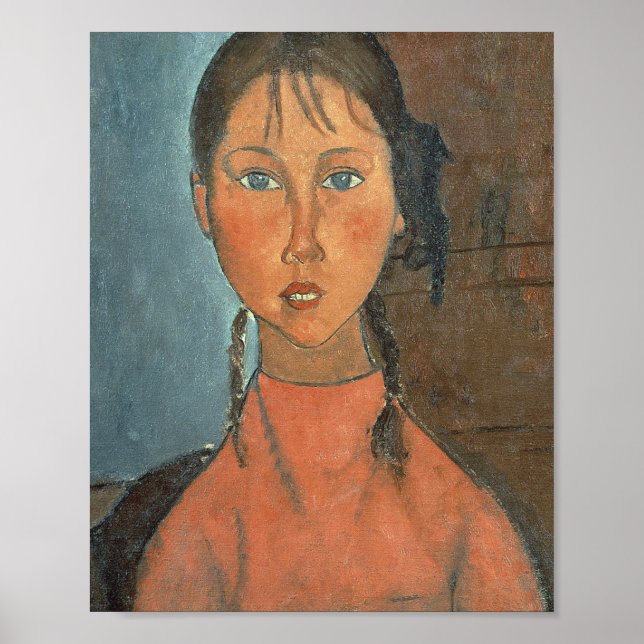 Amedeo Modigliani - Girl With Pigtails Poster (Front)