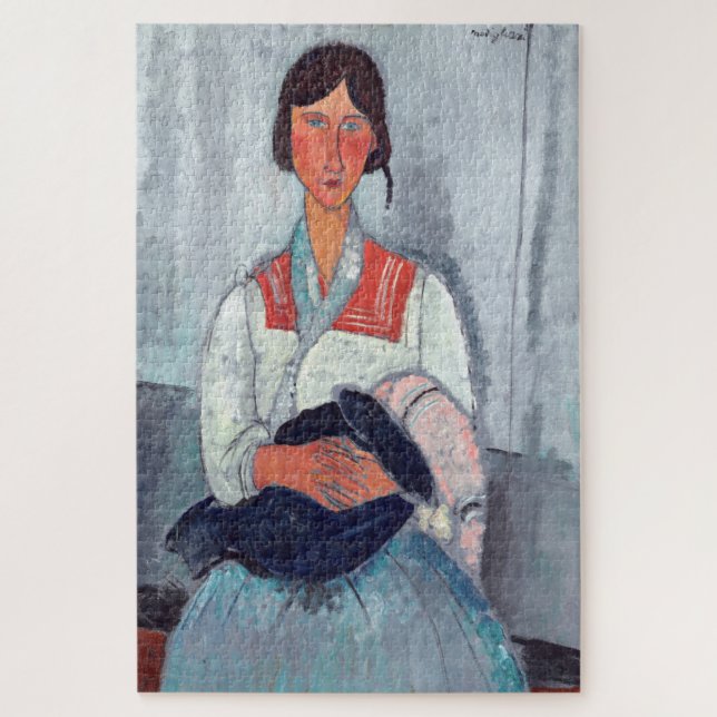 Amedeo Modigliani - Gypsy Woman with Baby Jigsaw Puzzle (Vertical)