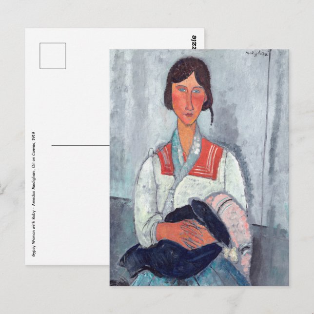 Amedeo Modigliani - Gypsy Woman with Baby Postcard (Front/Back)