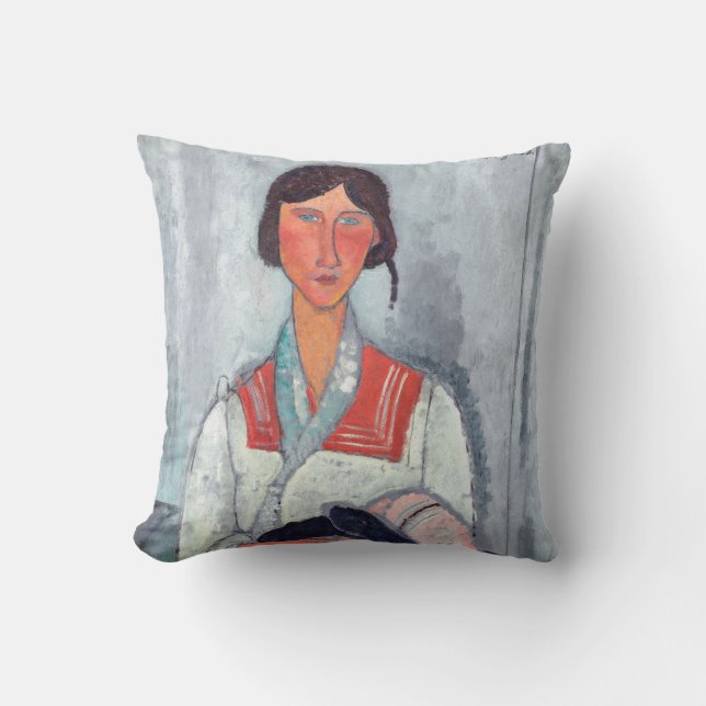 Amedeo Modigliani - Gypsy Woman with Baby Throw Pillow (Front)