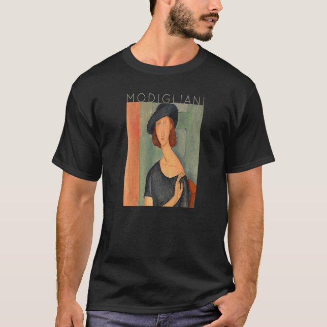 Amedeo Modigliani Jeanne Hebuterne Au Chapeau For  T-Shirt (Front)
