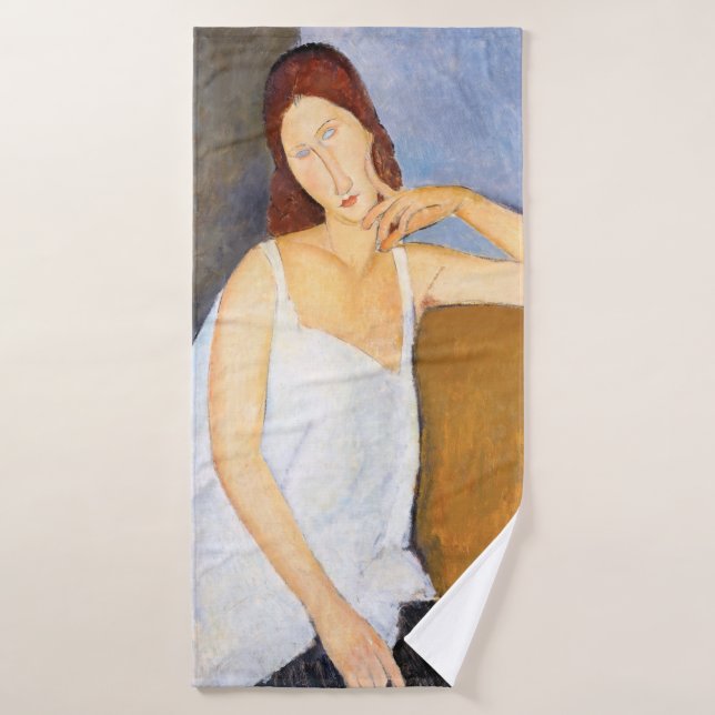 Amedeo Modigliani - Jeanne Hebuterne Bath Towel Set (Bath Towel)