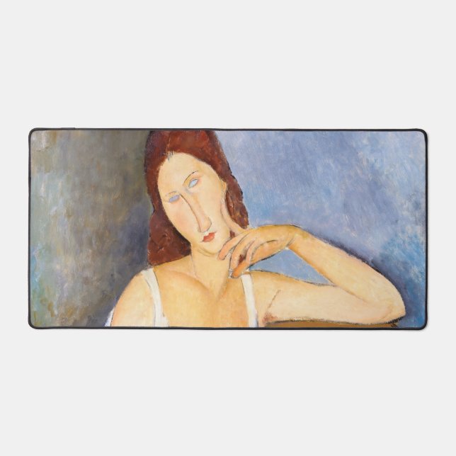 Amedeo Modigliani - Jeanne Hebuterne Desk Mat (Front)