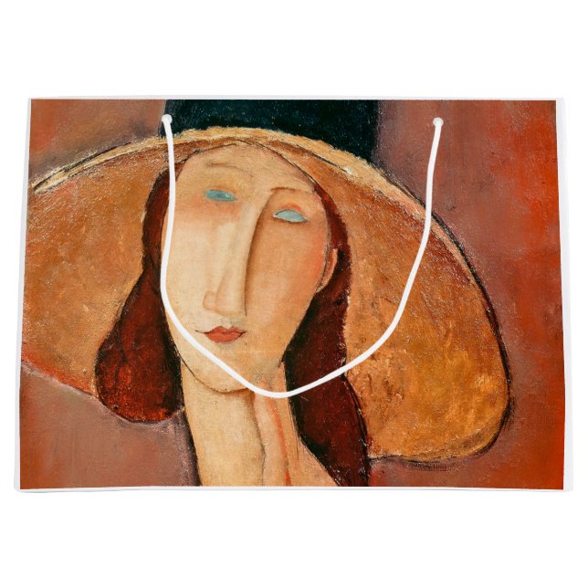 Amedeo Modigliani - Jeanne Hebuterne in Large Hat Gift Bag (Front)