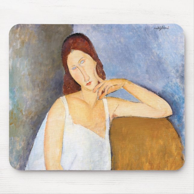 Amedeo Modigliani - Jeanne Hebuterne Mouse Pad (Front)