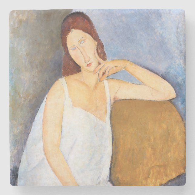 Amedeo Modigliani - Jeanne Hebuterne Stone Coaster (Front)