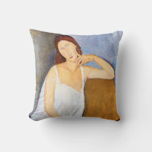 Amedeo Modigliani - Jeanne Hebuterne Throw Pillow