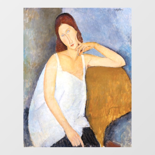 Amedeo Modigliani - Jeanne Hebuterne Window Cling (Sheet)