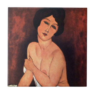 Amedeo Modigliani Large Seated Woman Tile