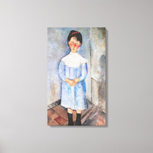 Amedeo Modigliani - Little Girl in Blue Canvas Print (Front)