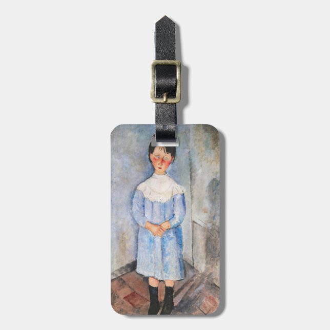 Amedeo Modigliani - Little Girl in Blue Luggage Tag (Front Vertical)