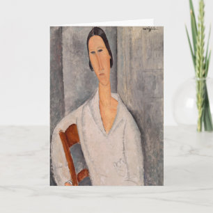 Amedeo Modigliani - Madame Hanka Zborowska Leaning Card